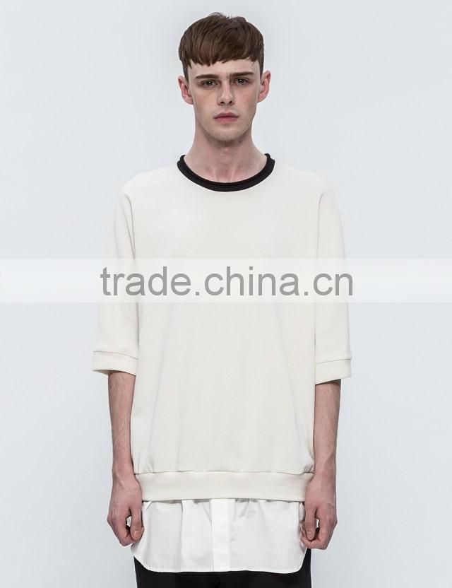 2017 wholesale factory price short sleeve sweatshirt white t shirt