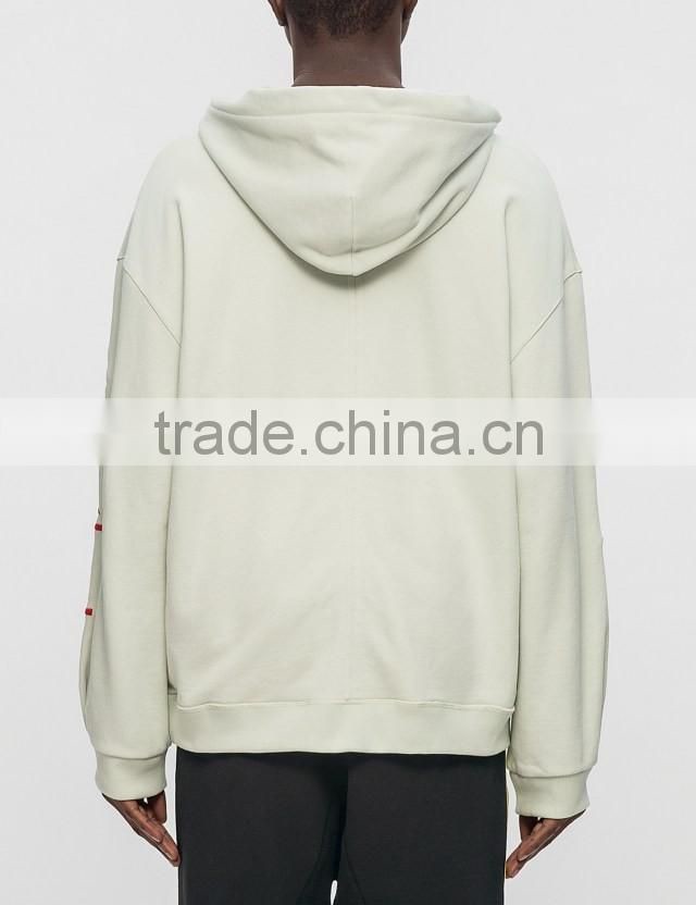 2017 custom mens lightweight cotton print oversized sweatshirt