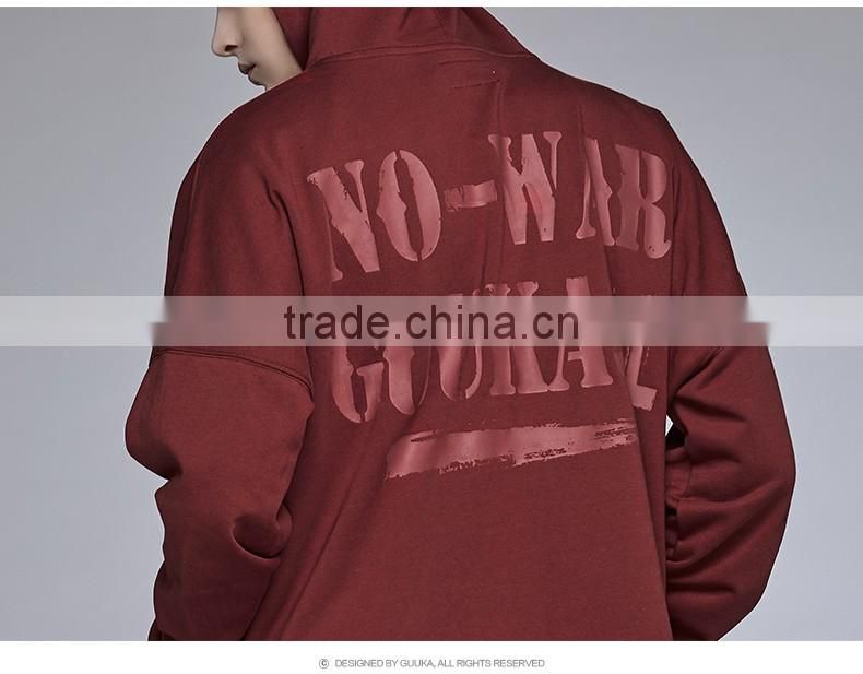 100% cotton drawstring pullover longline french terry sweatshirt hoodies manufacturers