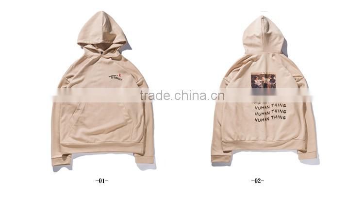 2017 fashion beige sweatshirt fleece fabric hoodies manufacturer hoodies women