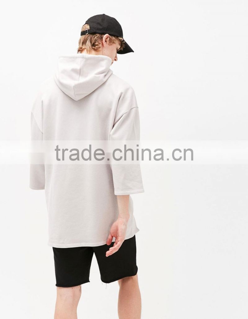 2017 wholesale high quality mens plain pullover spring sweatshirt hoody without hood