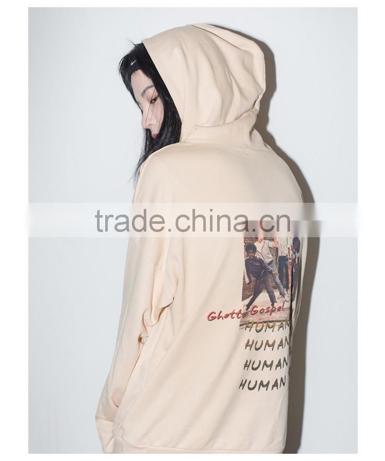 2017 fashion beige sweatshirt fleece fabric hoodies manufacturer hoodies women
