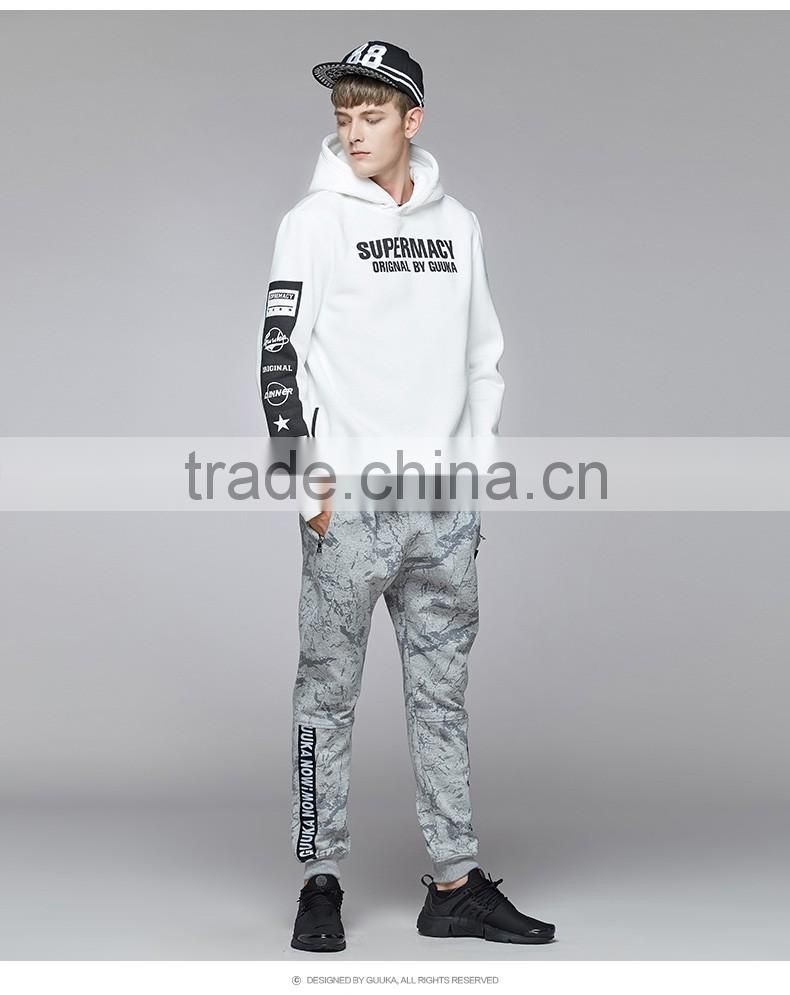 Wholesale Autumn Street Fashion Cotton Mens Gym Hoodie Black Hip Hop Hoodies