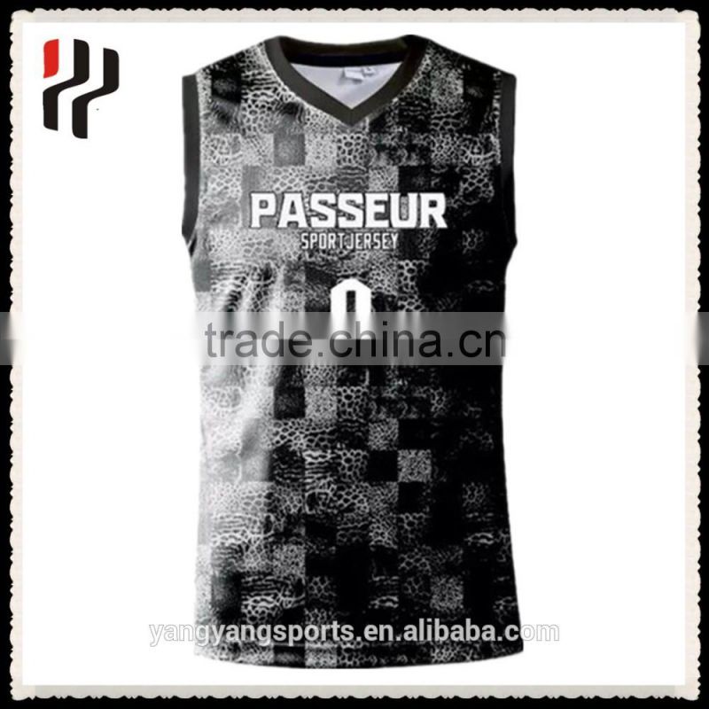 Hot sale 2016 best latest subliamtion basketball jersey design