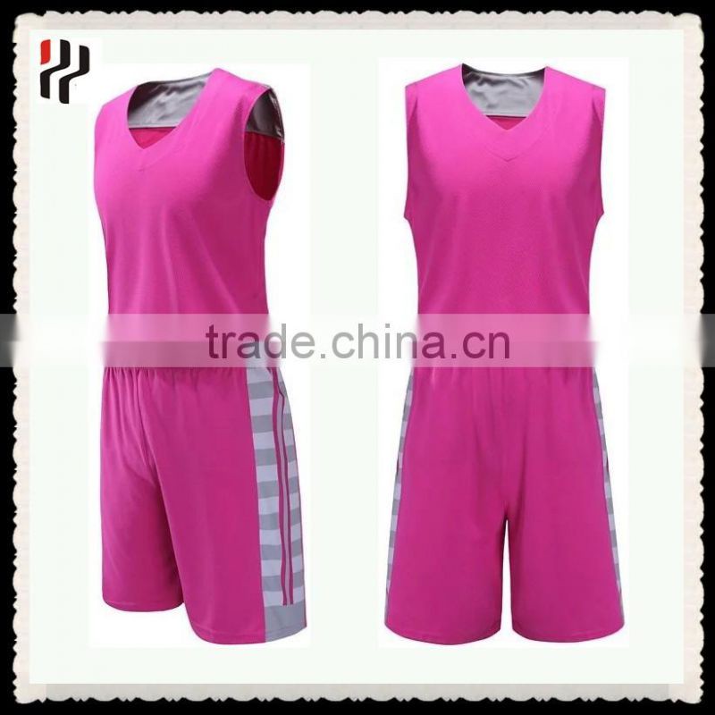 Custom design team reversible basketball jersey set with sublimation printing