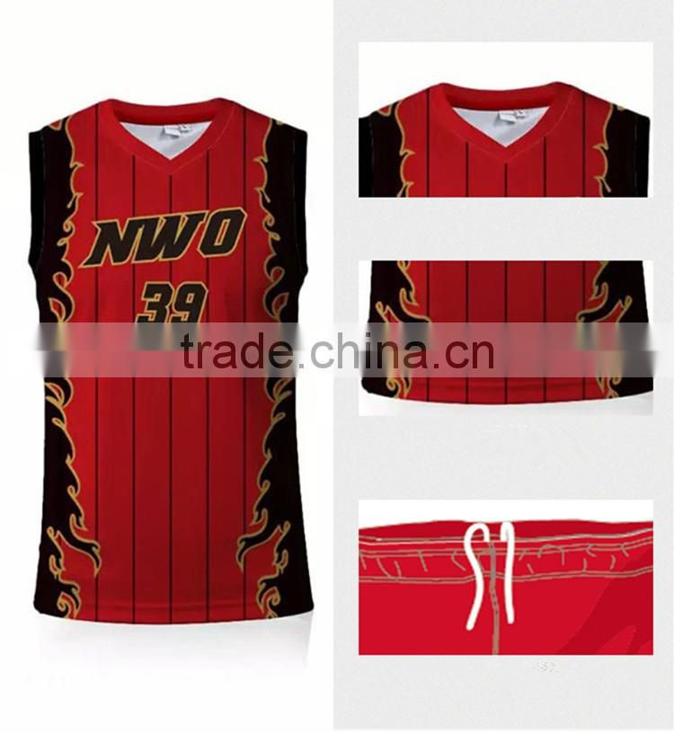 China custom designs logo used basketball uniforms
