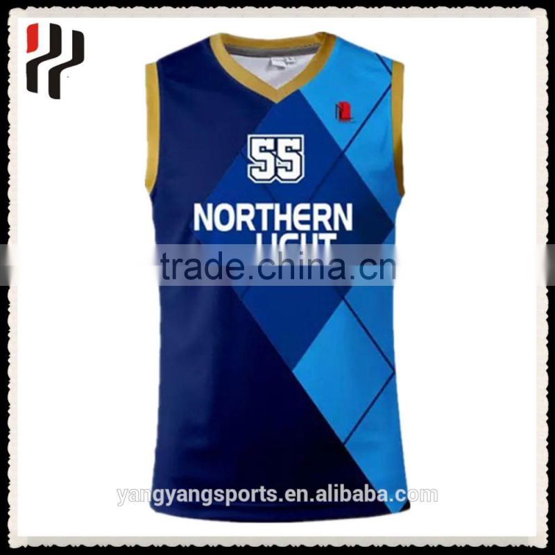 Hot sale 2016 best latest subliamtion basketball jersey design