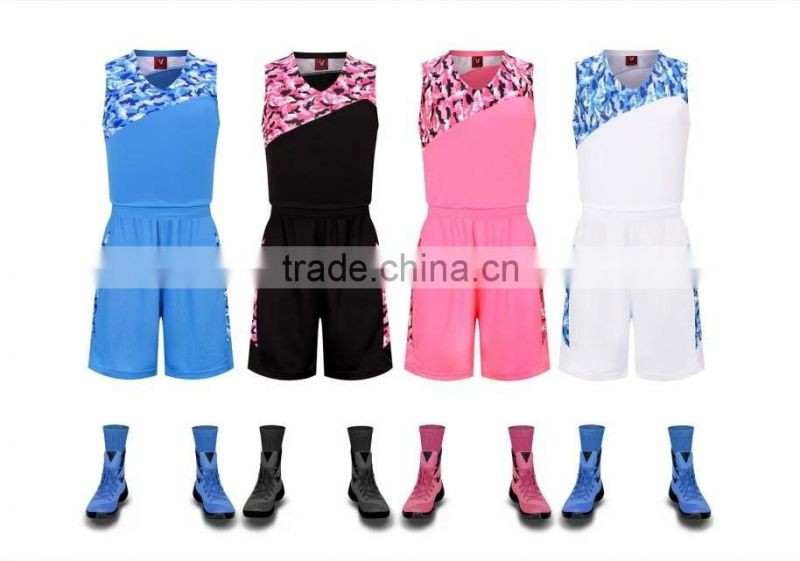 Custom Design 100% Polyester basketball jersey reversible basketball uniform logo design for men