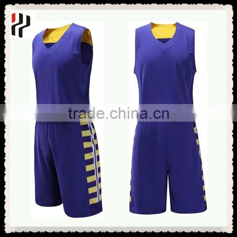 Custom design team reversible basketball jersey set with sublimation printing