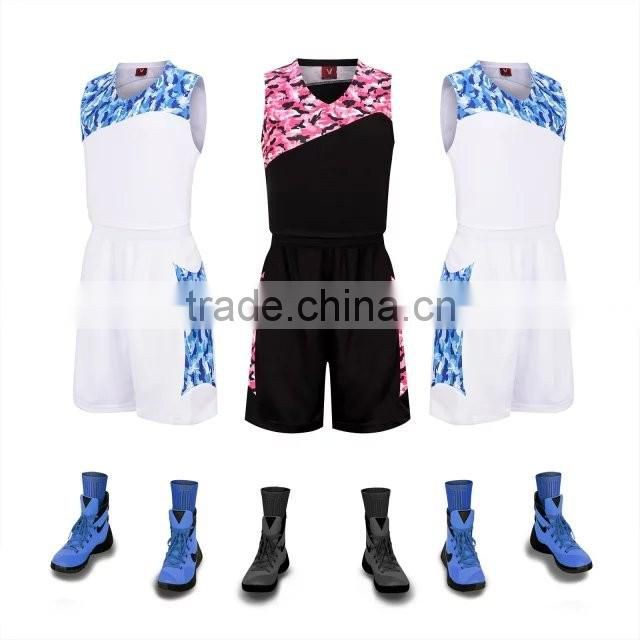 Custom Design 100% Polyester basketball jersey reversible basketball uniform logo design for men
