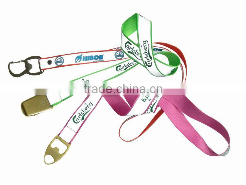 metal bottle opener with lanyard