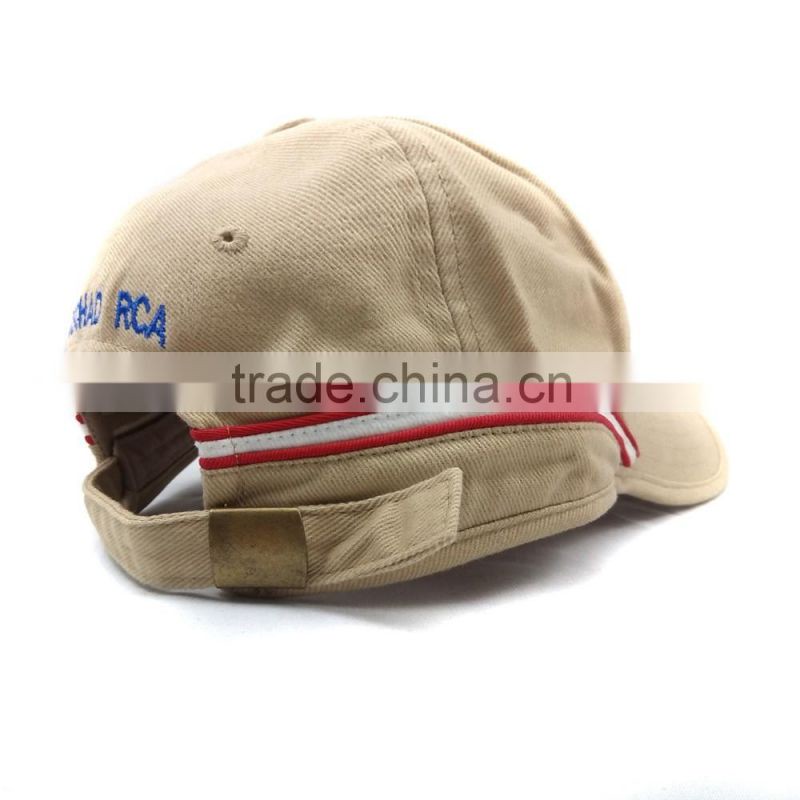 100% Cotton 6 Panel Custom Baseball Cap Adjustable Performance Hat