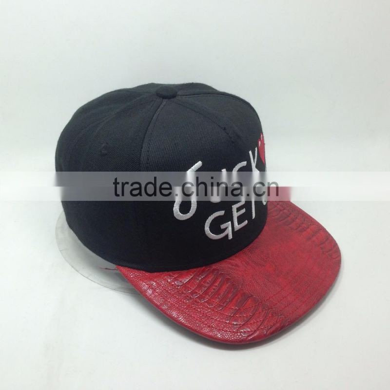 Custom hat nylon flat brim snapback hats with rope