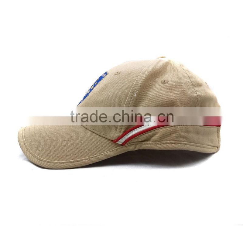 100% Cotton 6 Panel Custom Baseball Cap Adjustable Performance Hat