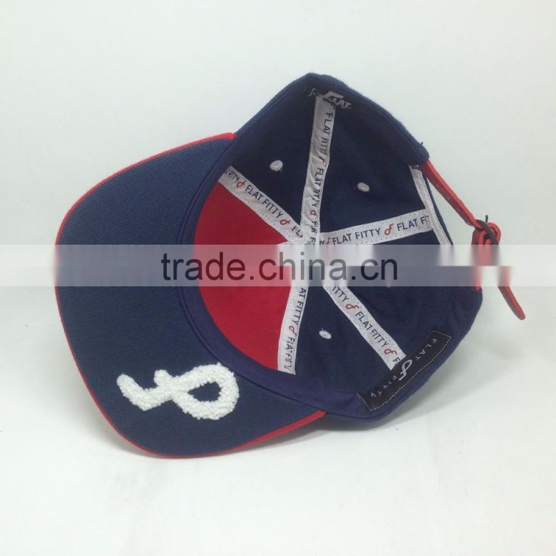 3D embroidery logo 5 panel flat hat and cap snapback