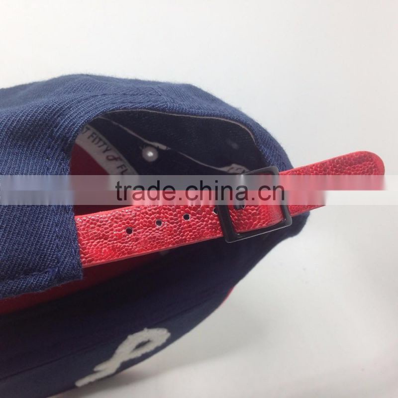 3D embroidery logo 5 panel flat hat and cap snapback