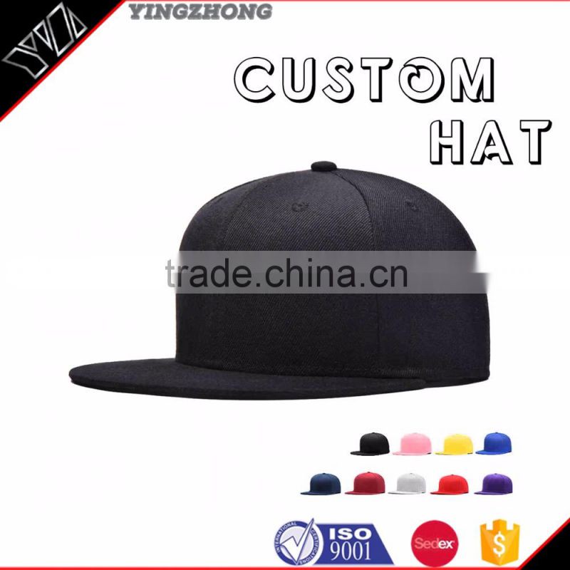 Custom logo high quality new design wholesale cheap 100% acrylic hat custom blank snapback cap