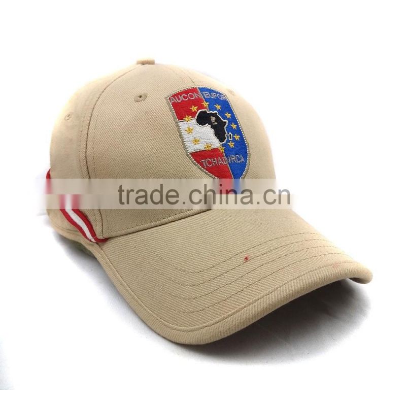 100% Cotton 6 Panel Custom Baseball Cap Adjustable Performance Hat