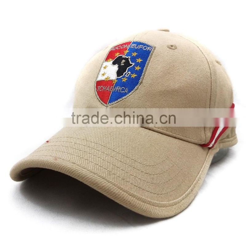 100% Cotton 6 Panel Custom Baseball Cap Adjustable Performance Hat