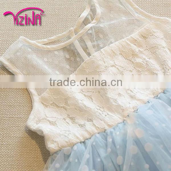 Last design little princess modern girl puffy dress