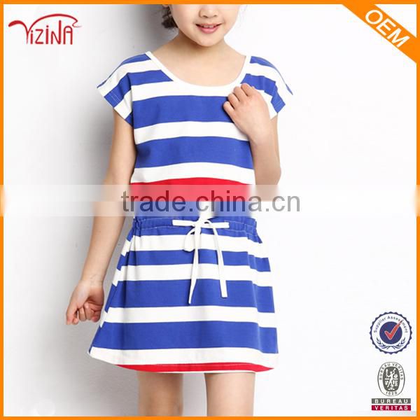 Cute kids sleeveless cotton frocks design wholesale