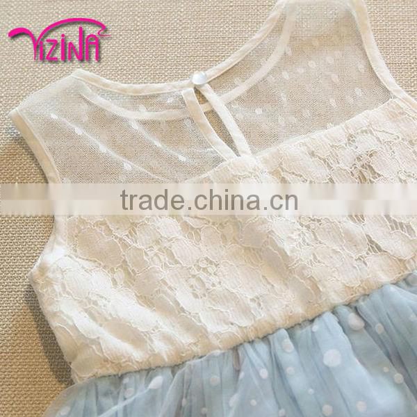 Last design little princess modern girl puffy dress