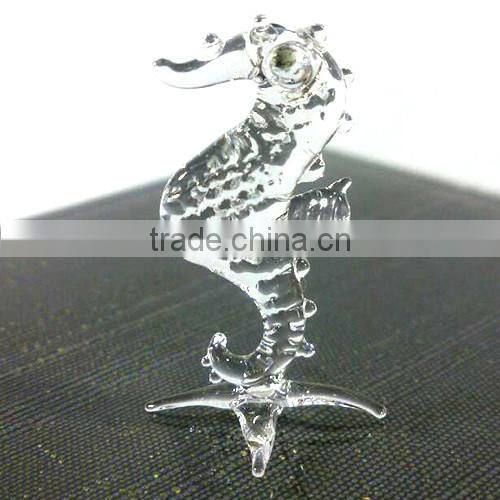 Tiny Crystal Squid / Octopus Hand Blown Clear Glass Art Figurines Home Decor / Ocean Sea Collection