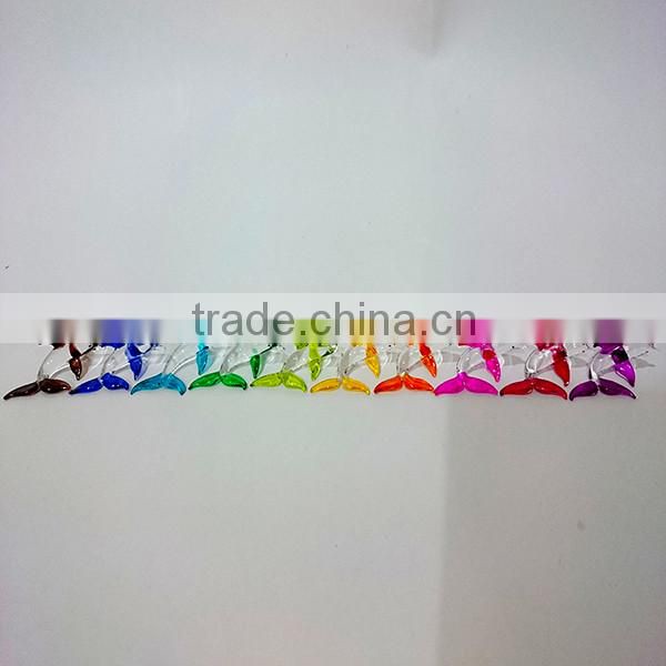 Tiny Dolphin Hand Painting Colorful Multicolor Blown Glass Art Figurines Home Decor / Sea Ocean Collection