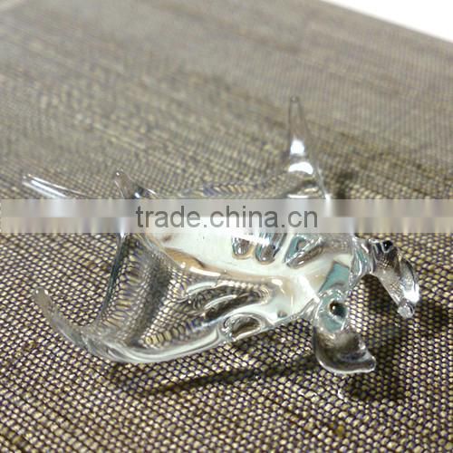 Tiny Crystal Goldfish Hand Blown Clear Glass Art Figurines Miniature Fish Collection Home Decor