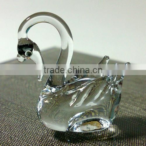 Tiny Crystal Goldfish Hand Blown Clear Glass Art Figurines Miniature Fish Collection Home Decor