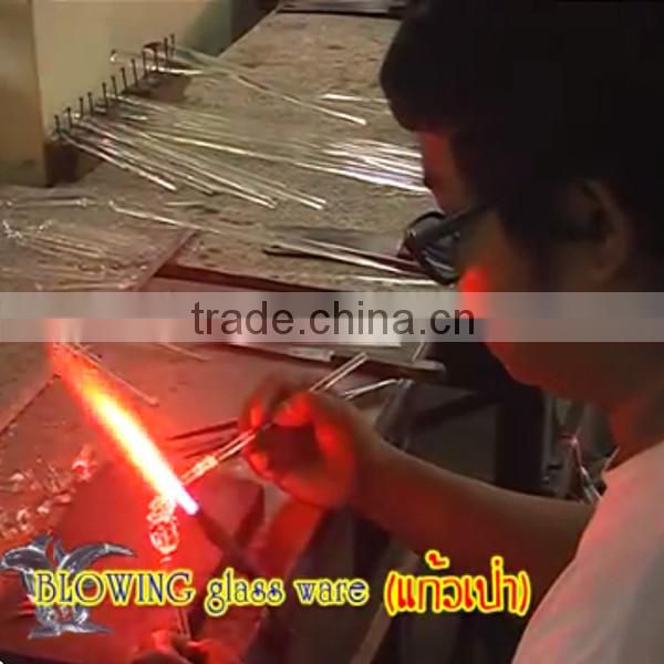 Crystal Crab Family Handmade Clear Blown Art Glass Figurines Miniature Home Decor / Animal Collection