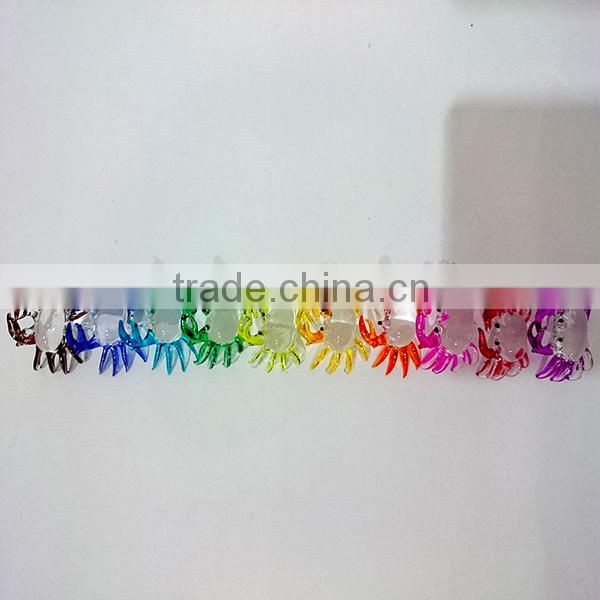 Tiny Crab Hand Painting Colorful Multicolor Blown Glass Art Figurines Home Decor / Sea Beach Collection