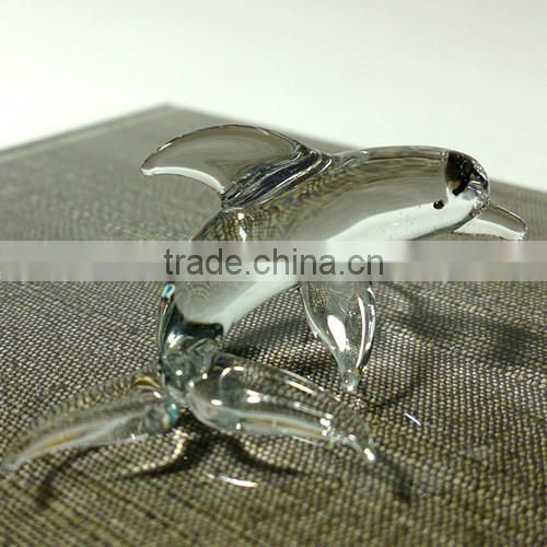 Tiny Crystal Goldfish Hand Blown Clear Glass Art Figurines Miniature Fish Collection Home Decor
