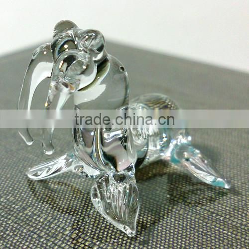 Tiny Crystal Squid / Octopus Hand Blown Clear Glass Art Figurines Home Decor / Ocean Sea Collection