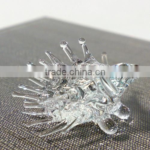 Tiny Crystal Hedgehogs/Porcupine Hand Blown Clear Glass Art Figurine Animal Collection Home Decor
