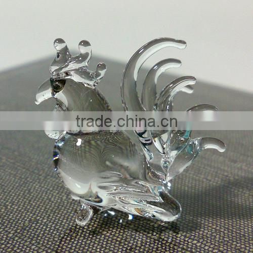 Tiny Crystal Frog Hand Blown Clear Glass Art Figurine Amphibian Animal Collection Home Decor