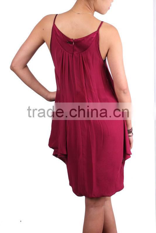 2015 latest fashion ladies thin strap dress