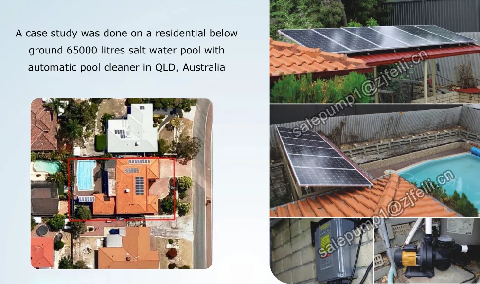 solar powered surface swimming pool pump system