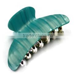 blue acrylic jaw claw gold comb