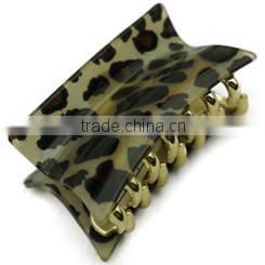 animal print acrylic hair claw