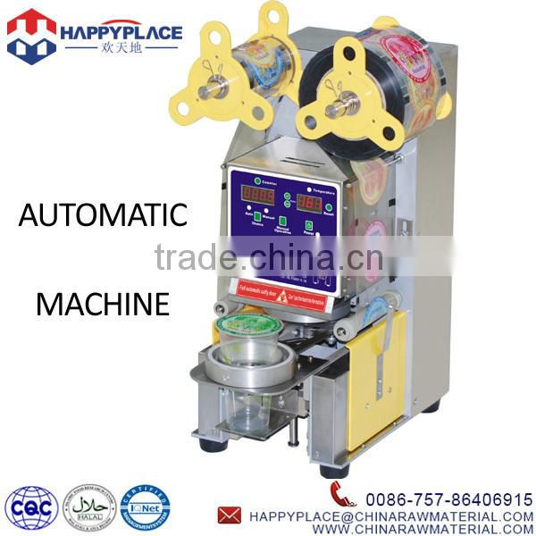 Taiwan made automatic bubble tea plastic cup sealing machine