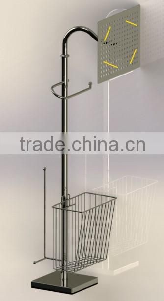 Tension corner shower caddy and tension pole caddy