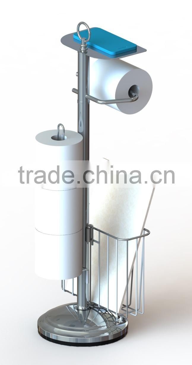 Tension corner shower caddy and tension pole caddy