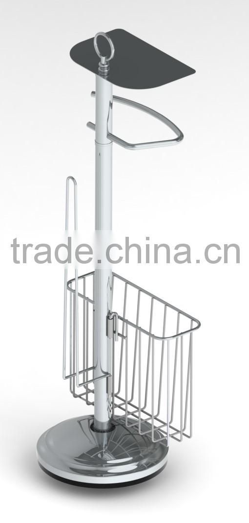 Tension corner shower caddy and tension pole caddy