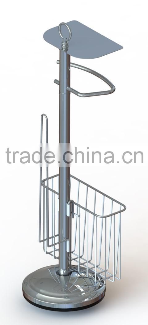 Tension corner shower caddy and tension pole caddy