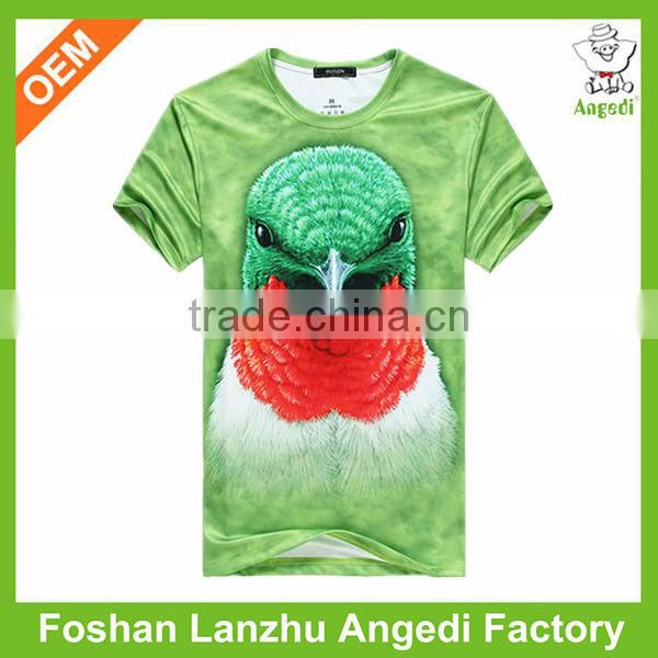 OEM Trendy Fashion AOP 3d printing short sleeve polyester quick dry t-shirt