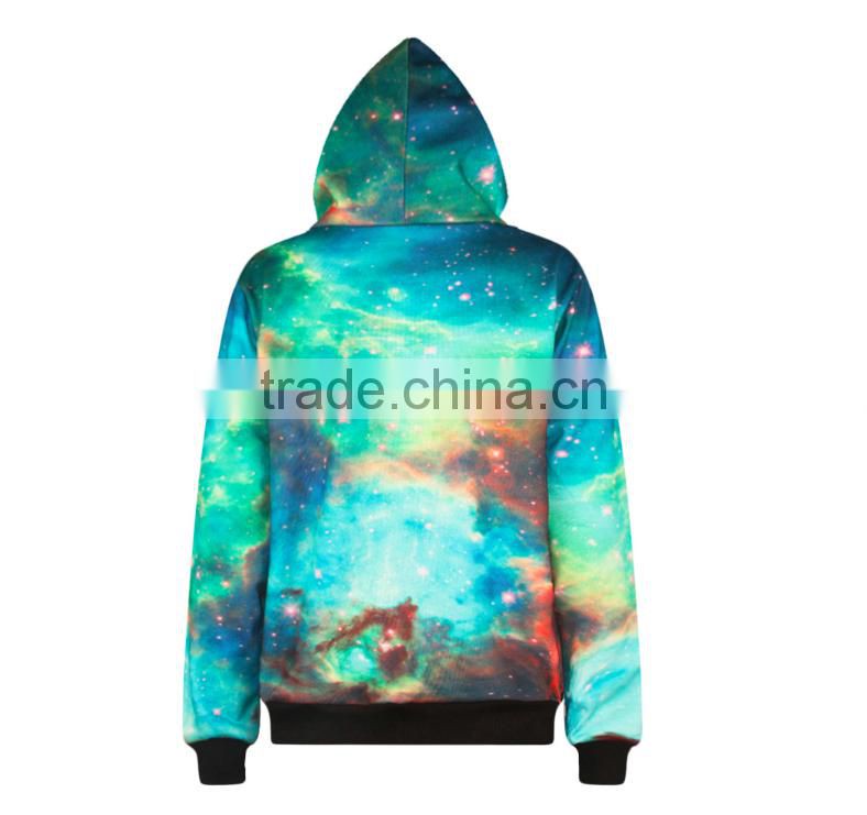 custom fashionable European style ladies and mens all over 3D printing pull over hoodies