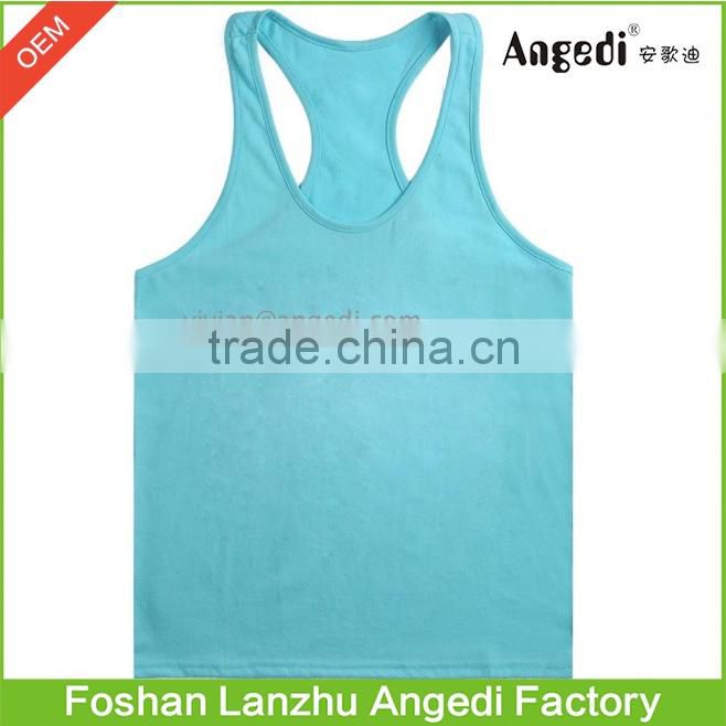Mens solid color Quick-drying Breathable Tank top Stretch Gym Sports Summer Cotton Singlets Stringer for Running Training Gasp