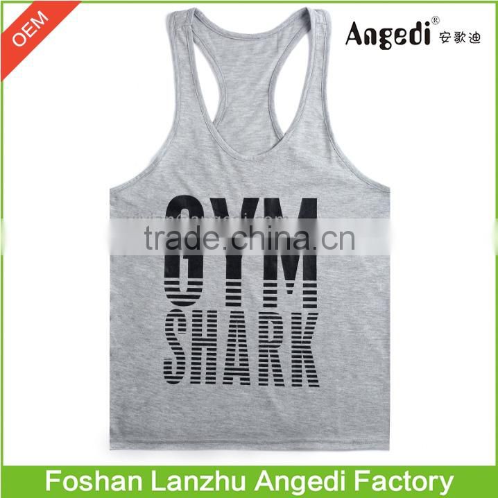 Mens' muscle stringer gym vest bodybuilding clothing and fitness men undershirt Mens Y back tank tops