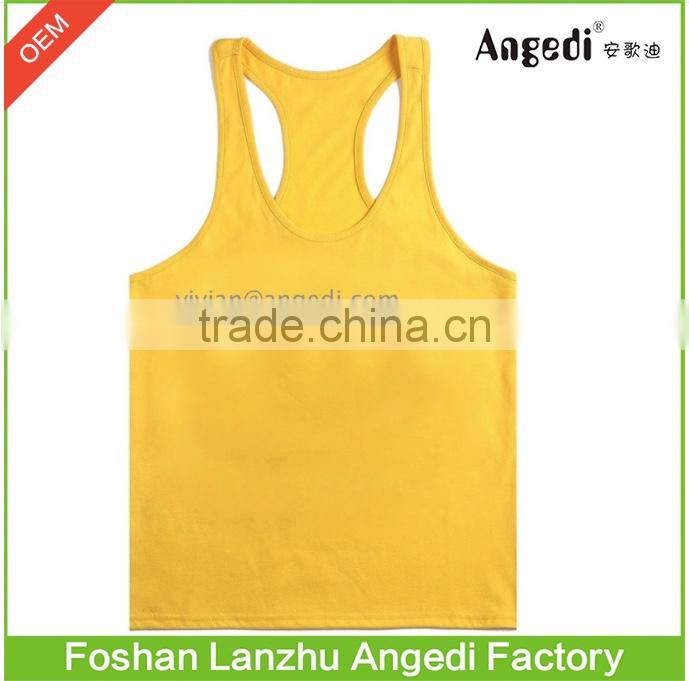 Mens solid color Quick-drying Breathable Tank top Stretch Gym Sports Summer Cotton Singlets Stringer for Running Training Gasp